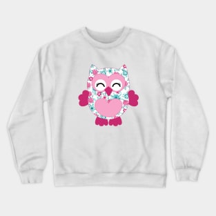 Cute floral Owl Crewneck Sweatshirt